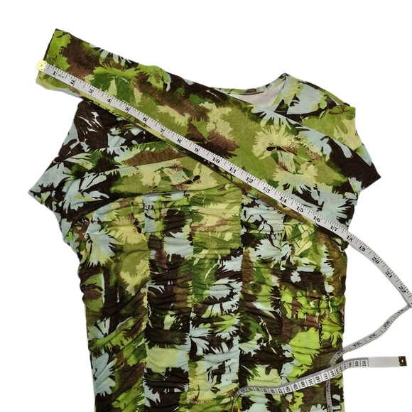 Ruched Bodycon Floral Long Sleeve Mini Dress NWT - Picture 9 of 15